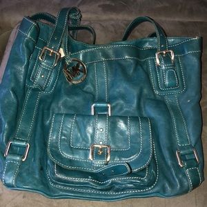 Teal  MK leather bag